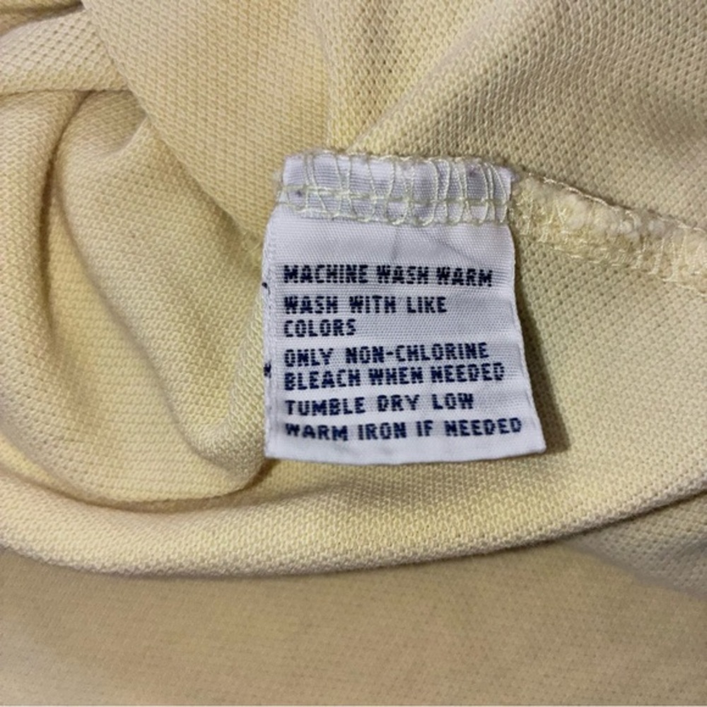 Polo Ralph Lauren Mens Custom Fit Yellow Short Sleeve Pique knit Polo Shirt XXL - Picture 4 of 4